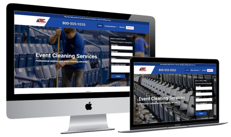 freelance web designer created 
                                                website for website design services