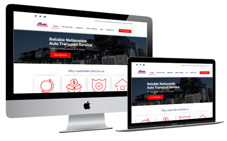 shipping website created for small 
                                                business by freelance web developer
