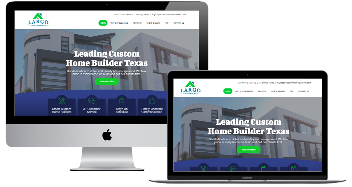 home builder website developed by full 
                                                stack web developer