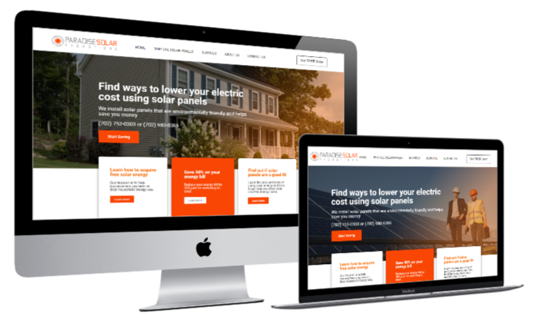 solar panel website created by 
                                                freelance web designer portfolio